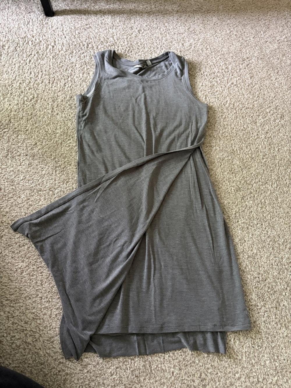 Athleta Grey Sleeveless High-Low Wrap Dress